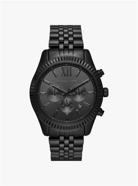 michael kors lexington watch black face|Oversized Lexington Black.